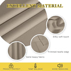 NICETOWN Blackout Curtain Drape for Bedroom - Light Reducing Thermal Insulated Solid Grommet Room Darkening Window Curtain 90 inches Long for Living Room (Taupe, 1 Piece, W66 x L90)