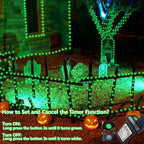 String Lights, 500 LED, 165ft Green, IP44 Waterproof Outdoor Use