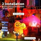 Solar Spot Lights Outdoor Color Changing, [7 Mode/6 Pack] Christmas Landscape Spotlights, Solar Lights Outdoor Waterproof, Solar Led Powered Flood Light for Outside Pathway Yard Garden Walkway