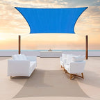 ColourTree TAPR1616 Custom Size 11' x 19' Blue Sun Shade Sail Canopy UV Block UPF50 Rectangle - Commercial Standard Heavy Duty - 190 GSM - 3 Years Warranty