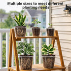20 Pack 8/6/5/4/3.5 Inch Reinforced Large Clear Nursery Pots with Drainage Hole, Transparent Variety Pack Plastic Plant Pot for Vegetable Propagation, Root Cutting, Seed Starting