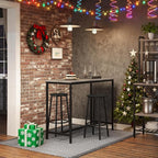 HOOBRO Bar Stools, Set of 2 Bar Chairs, Kitchen Round Height Stools with Footrest, Breakfast Bar Stools, Sturdy Steel Frame, for Dining Room, Kitchen, Party, Easy Assembly, Rustic Brown BK03BY01N1