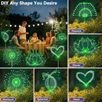 Garden Outdoor Lights, 2 Pack 120 LED Solar Garden Lights Fairy Lights Outdoor Waterproof Decorative Solar Firework Lights for Yard Patio Pathway Flowerbed Party Wedding Decor, Green