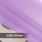 SpaceDresser Waterproof Outdoor Sheer Curtains for Patio - 2 Panels Rod Pocket Indoor Voile Sheer Curtain for Living Room,52W x 108L inch, Lavender