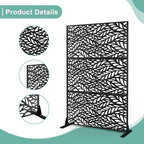 Metal Privacy Screen for Outdoor & Indoor Use, Free Standing Privacy Screen for - Image 4