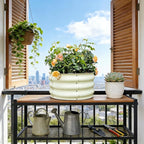 GARDMAX 2x2x1FT Galvanized Round Raised Garden Bed Kit, Metal Planter Boxes Outdoor with Easy Assembly, Large Garden Bed for Vegetables, Fruits, Flower, Herbs Milk White