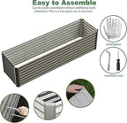 8x2x2ft Raised Garden Bed Kit, Galvanized Planter Garden Boxes Outdoor, Metal Raised Garden Beds for Vegetables,Fruits, Flower,Black
