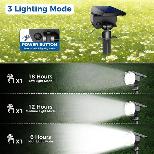 12 Pack Solar Lights Outdoor, Solar Spotlights