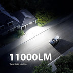 Onforu 100W LED Motion Sensor Outdoor Lights, Dusk to Dawn Flood Light Outdoor Motion Sensor, Hardwired Security Lights Floodlights Outside 11000LM 6500K Daylight IP65 Waterproof (White)