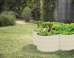 Plant & Plot Galvanized Raised Garden Beds Outdoor // 3×3×1 ft Planter Raised Beds for Gardening, Vegetables, Flowers // Large Metal Garden Box (White) // Patented Tool-Free Design