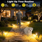 Landscape Spot Lights Outdoor, Dusk to Dawn Outdoor Lighting with IP65 Waterproof, 3000K Warm White Plug in Spotlight for Yard Tree Wall Pathway Flag Pole House, 4 Pack