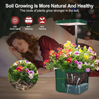 2-Pack Indoor Planting System Smart Soil Growing Kit with 17-W LED Grow Light Automatic Timed Watering Planters Gift for Friends/Women (No Seeds&Soil)