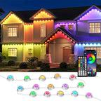 300FT Permanent Outdoor Lights, RGB LED Eaves Lights with IP67 Waterproof, Smart App Remote Control, Music Sync, for Christmas, Party, All Holiday Decorations