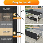 Artpuch Outdoor Pergola Shade Cover 13x20 FT Sun Shade Cloth with Grommets Black 90% UV Protection Canopy Patio Privacy Screen (Customized Available)