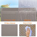 Deck Box, 121 Gallon Resin Outdoor Storage with Hydraulic Lid