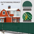 LOVE STORY Custom Size 3'x7' Dark Green Balcony Privacy Screen,UV Block Privacy Fence Screen,90% Shield for Outdoor Pool Garden Apartment Railing