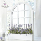 Butterfly Craze Lavender Artificial Flower Stems - UV-Protected Outdoor Artificial Plants - Plastic Flowers for Outdoors - Floral Picks for Weddings & Centerpieces - 4 Pack, 14.5"-16.5"