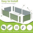 8x2x2FT Galvanized Raised Garden Bed,Galvanized Planter Boxes Outdoor, Large Metal Raised Garden Beds for Vegetables-Green