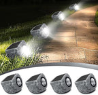 Solar Rock Lights Outdoor 4 Pack, Bright Solar Spotlights Outdoor Waterproof, Wireless LED Rock Lights, Auto On/Off Landscape Spotlights Walkway Solar Lights for Outside Yard Patio Pathway Flowerbed