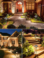 ZUCKEO LED Landscape Lighting Low Voltage Pathway Lights 12V 24V Landscape Light Kit, Outdoor Aluminum Landscape Spotlights Path Lights Waterproof for Garden Yard House Decoration(12Pack)