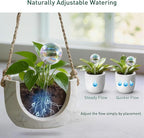 Extra-Thick Clear Glass Plant Watering Globes, Rainbow Gradient Self Watering Globes, Automatic Plant Waterer, Self Watering Planter Insert Spikes Devices for Everyday or Vacation Use, 6-Pack