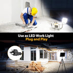 Onforu 120W Flood Lights Outdoor, 12000lm Bright LED Work Light with Plug, 6500K Daylight White LED Flood Lighting, IP66 Waterproof Security Yard Lights for Yard Garage Stadium 2 Pack