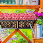 ZeeDix Railing Planter Boxes, 24 Inch Window Flower Box Planters with Coco Liner & Adjustable Brackets for Deck Porch Fence Patio Balcony Gardening Outdoor Plants (2 Pack)