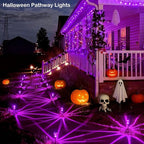 Christmas Solar Lights Outdoor 10 Pack Solar Pathway Lights Outdoor Halloween Decorations Waterproof Yard Lighting for Driveway Garden Walkway Path Landscape Lawn