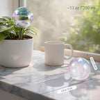 Large Extra-Thick Clear Glass Plant Watering Globes, Rainbow Gradient Self Watering Devices for Indoor & Outdoor Plants, Automatic Waterer Spikes, Perfect for Daily or Vacation Use, 4-Pack