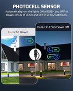 DEWENWILS 120W Low Voltage Landscape Transformer with Remote Control, 120V AC to 12V DC, Low Voltage Transformers with Photocell & Timer, Landscape Lighting Transformer for Garden Light Spotlight