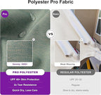 PURPLE LEAF Patio Umbrella 9' X 11.5' Rectangle Cantilever Umbrella Large Aluminum Outdoor Umbrellas with 360-degree Rotation & UPF40+ Premium Fabric for Deck Pool Garden Yard, Mint Green