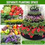 5 Tiered Strawberry Planter for Outdoor Plants, 39 Inch Heavy Duty Strawberry Tower Planter Grow Bags, Breathable Non Woven Fabric Raised Garden Bed for Vegetables Flower Herbs Gardening