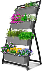 Outland Living 4-Ft Raised Garden Bed - Vertical Garden Freestanding Elevated Planters 4 Container Boxes - Good for Patio Balcony Indoor Outdoor - Perfect to Grow Vegetables Herbs Flowers
