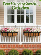36in Arched Coco Liners for Window Planter Box - 4 Pack 100% Natural Coconut Coir Fiber Liner Replacement for Deck Flower Box, Garden Railing Fence Trough, Wall Planter Basket