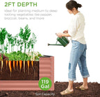 Best Choice Products 4x2x2ft Outdoor Metal Raised Garden Bed, Deep Root Box Planter for Vegetables, Flowers, Herbs, 119 Gallon Capacity, 100% Non Toxic Materials - Terracotta