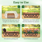 Halatool 2 Pack 36 Inch Window Box Liners Trough Coco Fiber Replacement Liner Pre-Formed Coconut Liners for Planters Wall Hanging Basket Flower Pot Fence Railing
