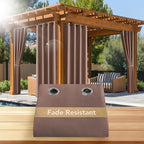 NICETOWN Fade Resistant Outdoor Curtains for Patio Waterproof, Lightfastness Grade 4 Longlasting Outside Drapes for Porch, Gazebo, Sun Blocking & Privacy Blackout Shades 2 Panels, Tan, W52 x L96 in