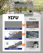 YEFU Raised Garden Bed with Legs: 57x18x30in Elevated Poly Planter with Wheels,Waterproof Mobile Raised Bed Garden, Elevated Planter Box Stand with Storage Shelf,for Deck,Patio,Porch,Yard (Grey,4pcs)