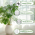 Coomin 32.6in Monstera Plant Support for Indoor Plants, 2P Trellis for Climbing Plants Indoor, Plant Climber Stakes for Potted Plants