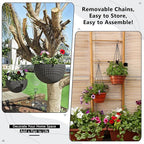 garini 3 Pack, 23 Inch Hanging Baskets Chain, Hanging Chains with Hooks Flower Pot Chain Replacement Plant Hangers for Planters, Bird Feeders and Lanterns(Black)…