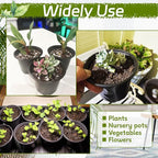 120 Packs Flexible Plastic Nursery Pots,4 Inch Thickened Soft Plastic Pots with Drainage Holes,Garden Seedling Pot for Succulents,Transplanting,Cuttings(Black)