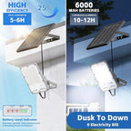 100W Solar Flood Light Outdoor Waterproof, 24000LM 6500K LED Solar Street Light with Remote, Dusk to Dawn Solar-Powered Lamp, Split Type Security Lighting with 13FT Cable for Parking Lot Yard Garage