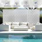 Outdoor Privacy Screen,72" H×47" W Metal Privacy Screen, Freestanding Privacy Fence Panels for Patio