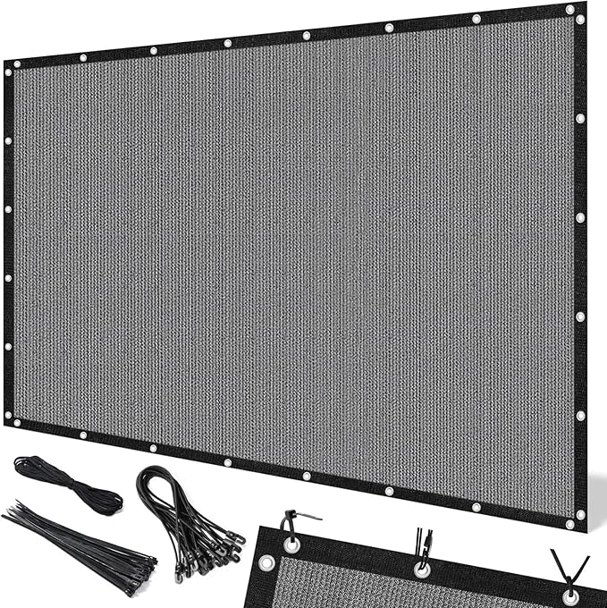 Artpuch 90% Sun Shade Cloth, 4 x 6 FT Pergola Shade Cover Canopy with Grommets, Sun Screen Fabric Tarp for Patio, Outdoor, Garden, Backyard, Light Grey