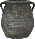 Creative Co-Op Whitewashed Terra-Cotta Urn, Grey