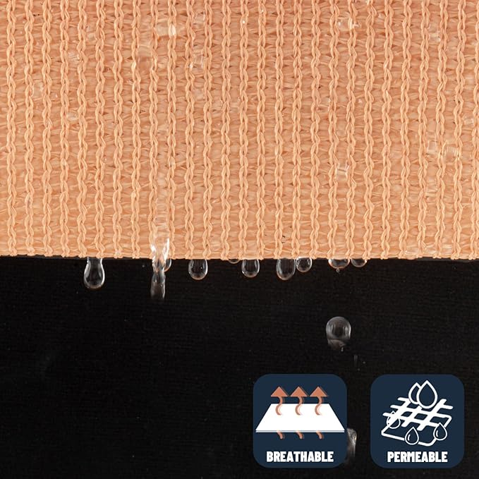SUNNY GUARD Custom Size 9'x12'x15'Peach Fuzz Sun Shade Sail Right Triangle UV Block Shade for Backyard Yard Patio Deck Garden(Customized)