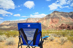 Kijaro Dual Lock Folding Camp Chairs - Versatile for Sports, Outdoors & Lawns - Locks Positions - Maldives Blue