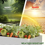 2 Pack Tall 6x3FT Raised Beds for Gardening, Corrugated Galvanized Steel Raised Garden Bed, Outdoor Metal Above Ground Garden Bed for Vegetables and Flowers(Rectangular)