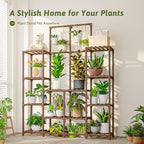 Plant Stand Indoor Outdoor 63" Tall Plant Shelf for Plants 12-Tier Large Plant Sheves for Living Room Heavy Duty Plant Rack Garden Balcony Patio Hanging Planter