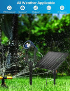 ZYAN Solar Landscape Spotlights, Separate Monocrystalline Panels & USB-C Powered 5400mAh Auto On Off Dusk to Dawn, Outdoor IP65 Waterproof, Warm White for Yard Path Patio (100 Lumens × 4 Pack)